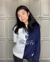 Load image into Gallery viewer, UofT OG Twin Crewneck Grey and Navy
